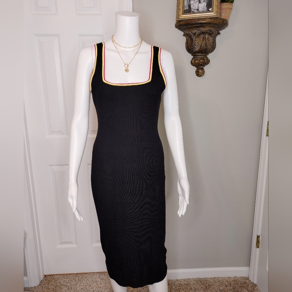 ALMOST FAMOUS Tank Strap Midi Sweater Dress, Black XL - Picture 5 of 13